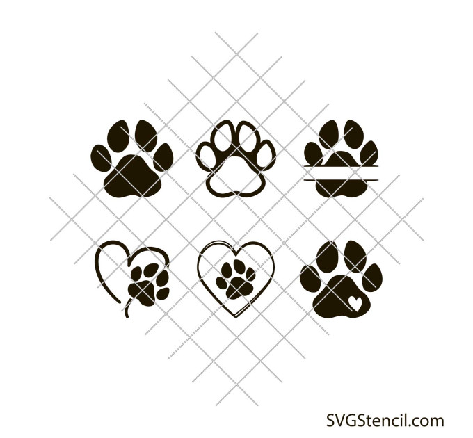 Dog pawprint svg | Puppy paw print svg