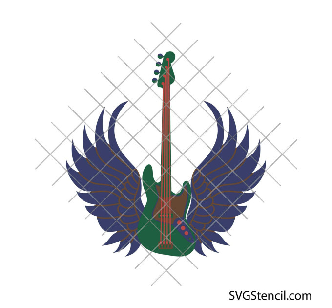 Electric guitar and angel wings | 4-Layer design