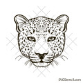 Leopard head svg