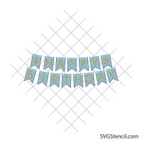 Happy Birthday banner svg | Birthday party svg