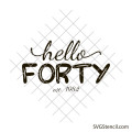 Hello forty svg | Established 1984 svg