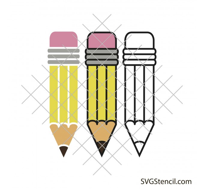 Teacher pencil svg | School pencil svg