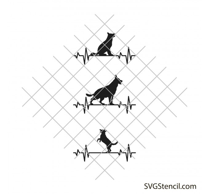 Dog heartbeat svg | Puppy pulse svg