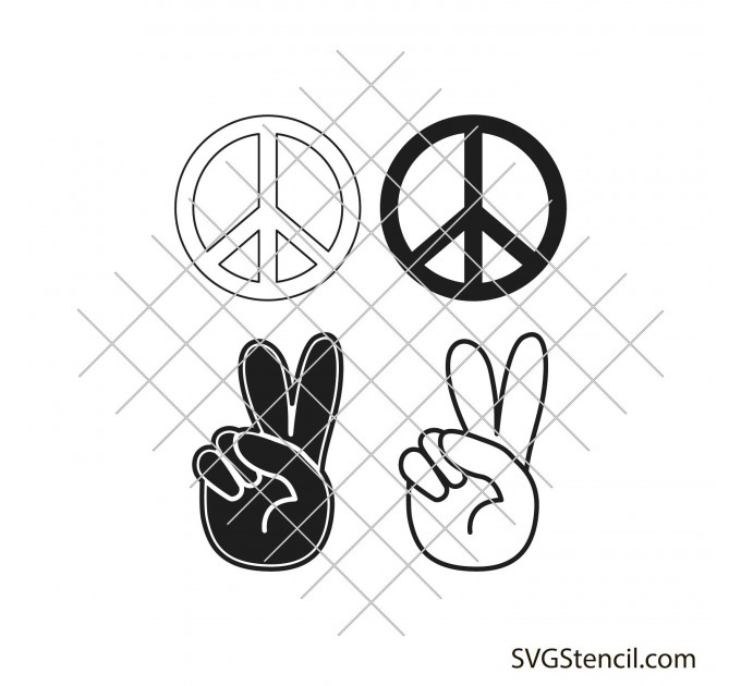Peace sign svg | Peace hand svg