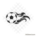 Flaming soccer ball svg