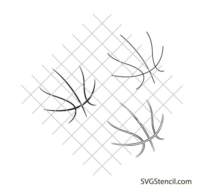 Basketball lines svg | Basketball stitches svg