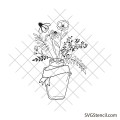 Flower vase svg | Floral bouquet svg