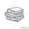 Stack of books svg | Book lover svg