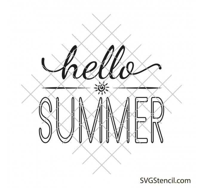 Hello summer svg | Summer vibes svg