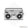 Boombox radio svg | Classic Radio Svg