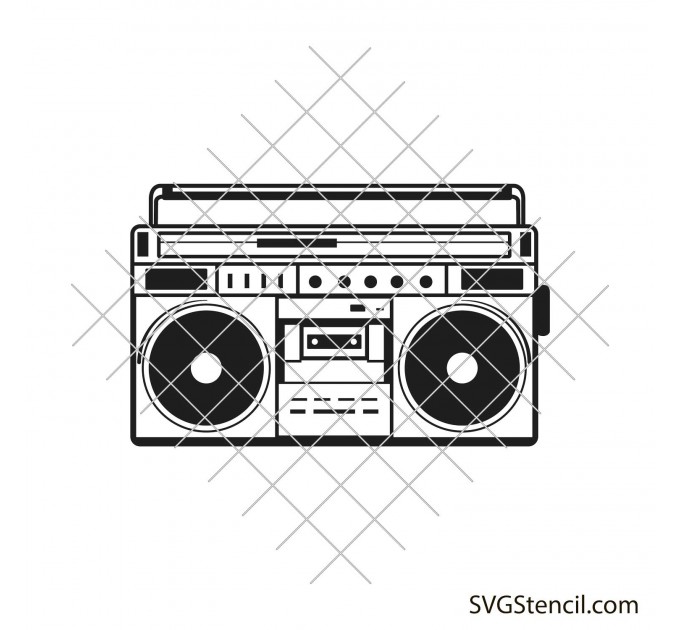 Boombox radio svg | Classic Radio Svg
