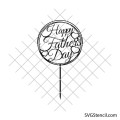 Happy Father's Day topper svg design