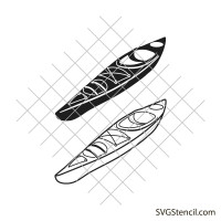 Kayaking svg | Kayak boat svg