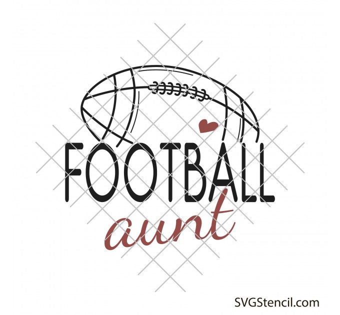 Football aunt svg | Football clipart svg