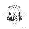 Welcome to our camper svg | Camper sign svg