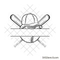 Baseball monogram svg | Softball monogram svg