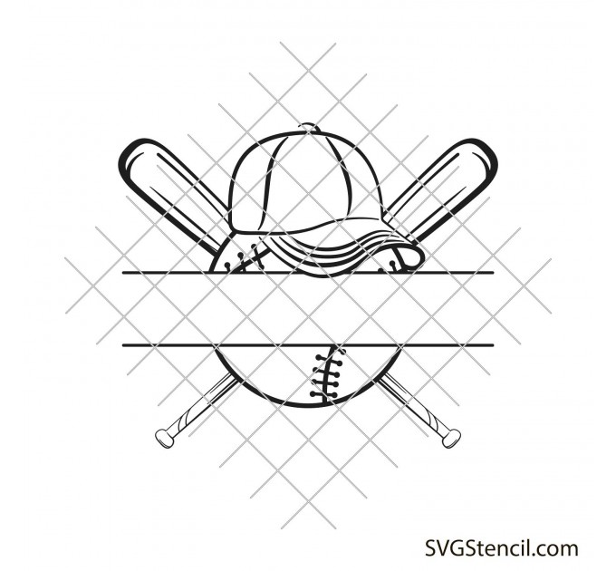 Baseball monogram svg | Softball monogram svg
