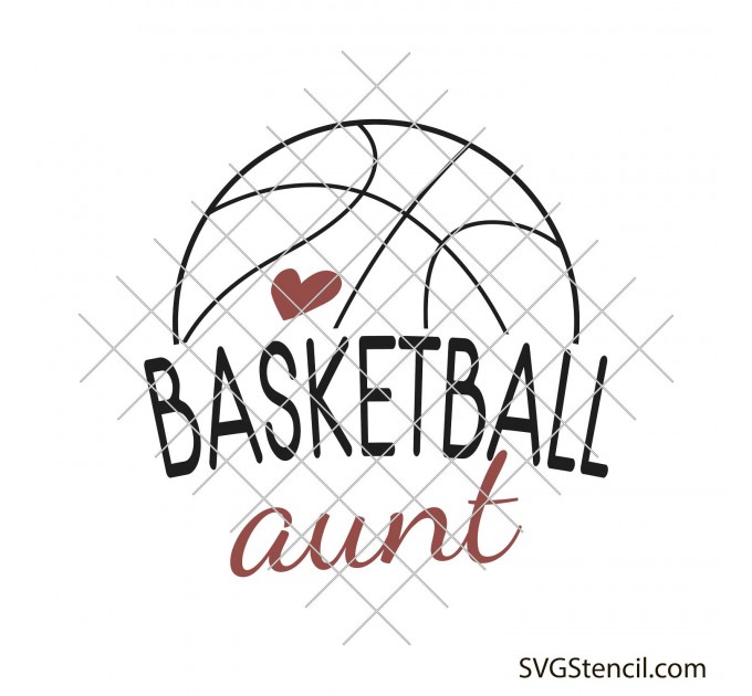 Basketball aunt svg | Basketball fan svg