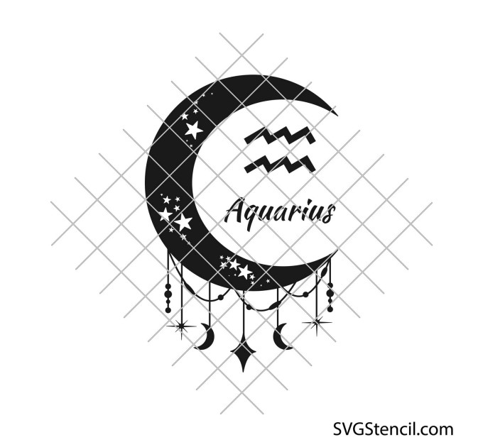 Zodiac moon signs svg | Horoscope svg bundle
