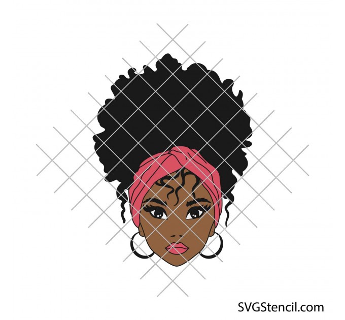 Afro woman svg | Black girl svg