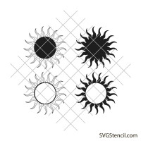 Sun svg | Decorative sun svg