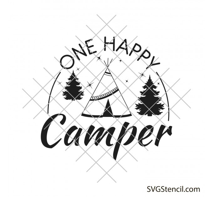One happy camper svg | Adventure svg
