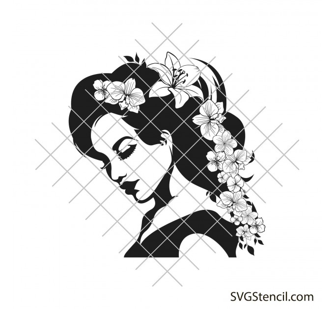 Floral woman svg | Flower girl svg