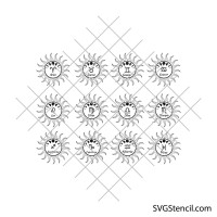 Zodiac sun signs svg | Astrology signs svg