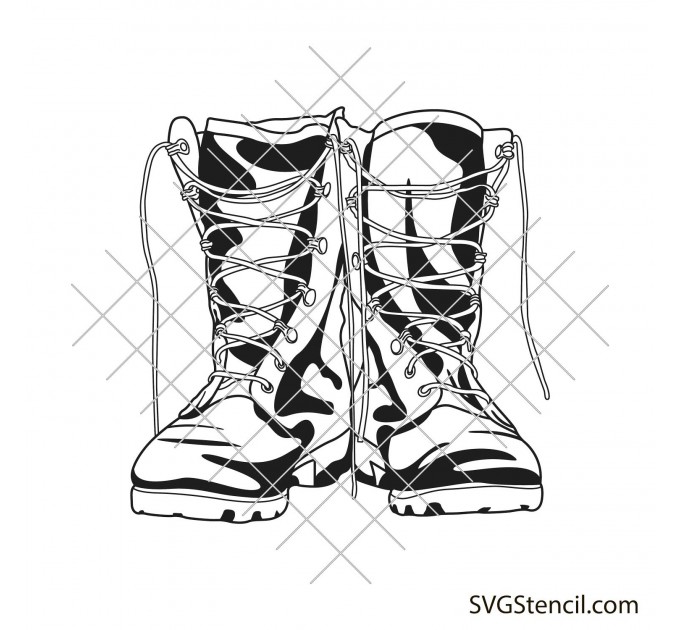 Soldier boots svg | Military boots svg