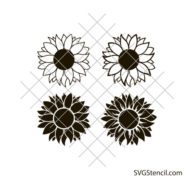Sunflower svg | Sunflower outline svg