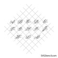Alphabet monogram svg | Split monogram svg bundle