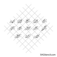 Alphabet monogram svg | Split monogram svg bundle
