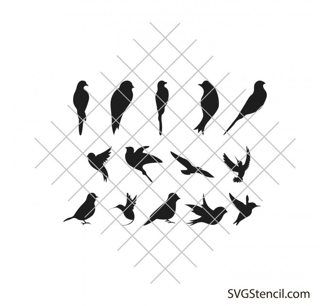 Birds svg bundle | Bird silhouette svg