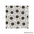 Sunflower seamless pattern svg