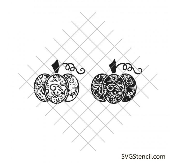 Fancy pumpkin svg | Cute pumpkin svg