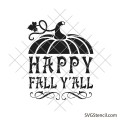 Happy fall y'all svg | Fall porch sign svg