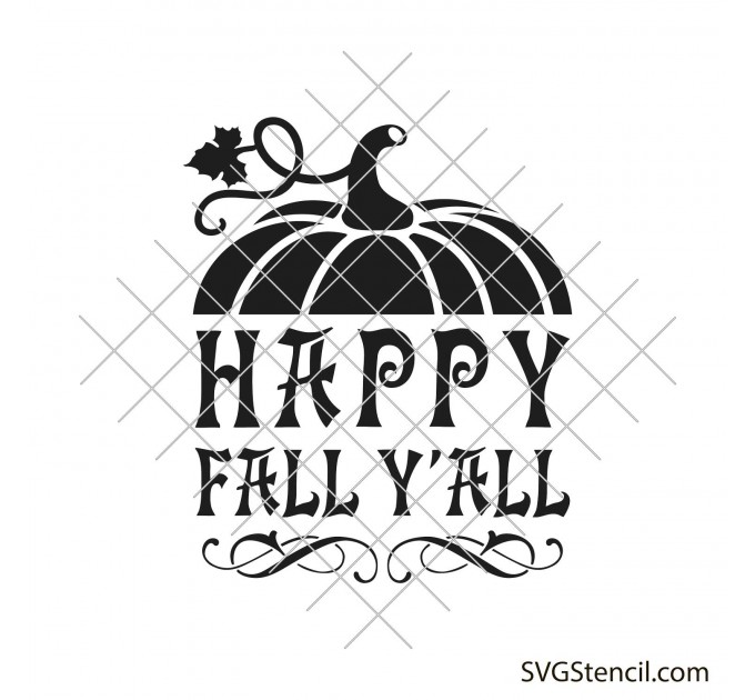 Happy fall y'all svg | Fall porch sign svg