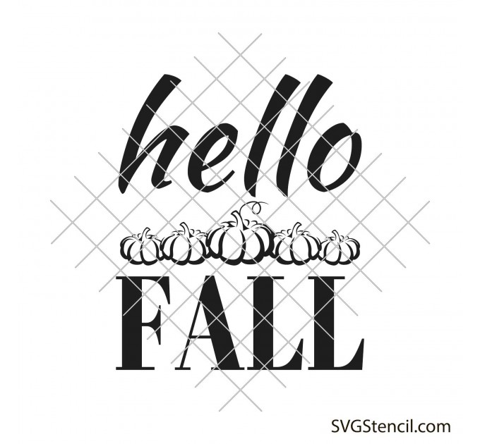 Hello fall svg | Autumn season decor