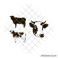 Holstein cow svg | Holstein cow head svg