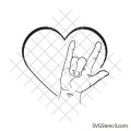 I love you sign language svg