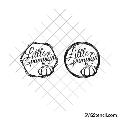 Little pumpkin cake topper svg