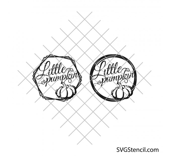 Little pumpkin cake topper svg