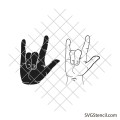 Love hand sign svg