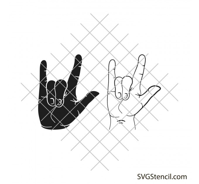 Love hand sign svg