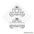 Princess carriage svg | Vintage carriage svg