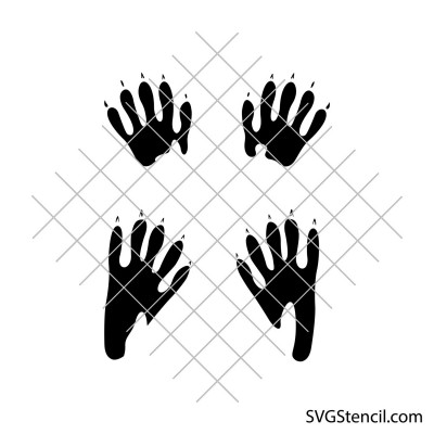 Raccoon track svg | Animal feet svg