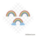 Rainbow svg | Rainbow clipart svg