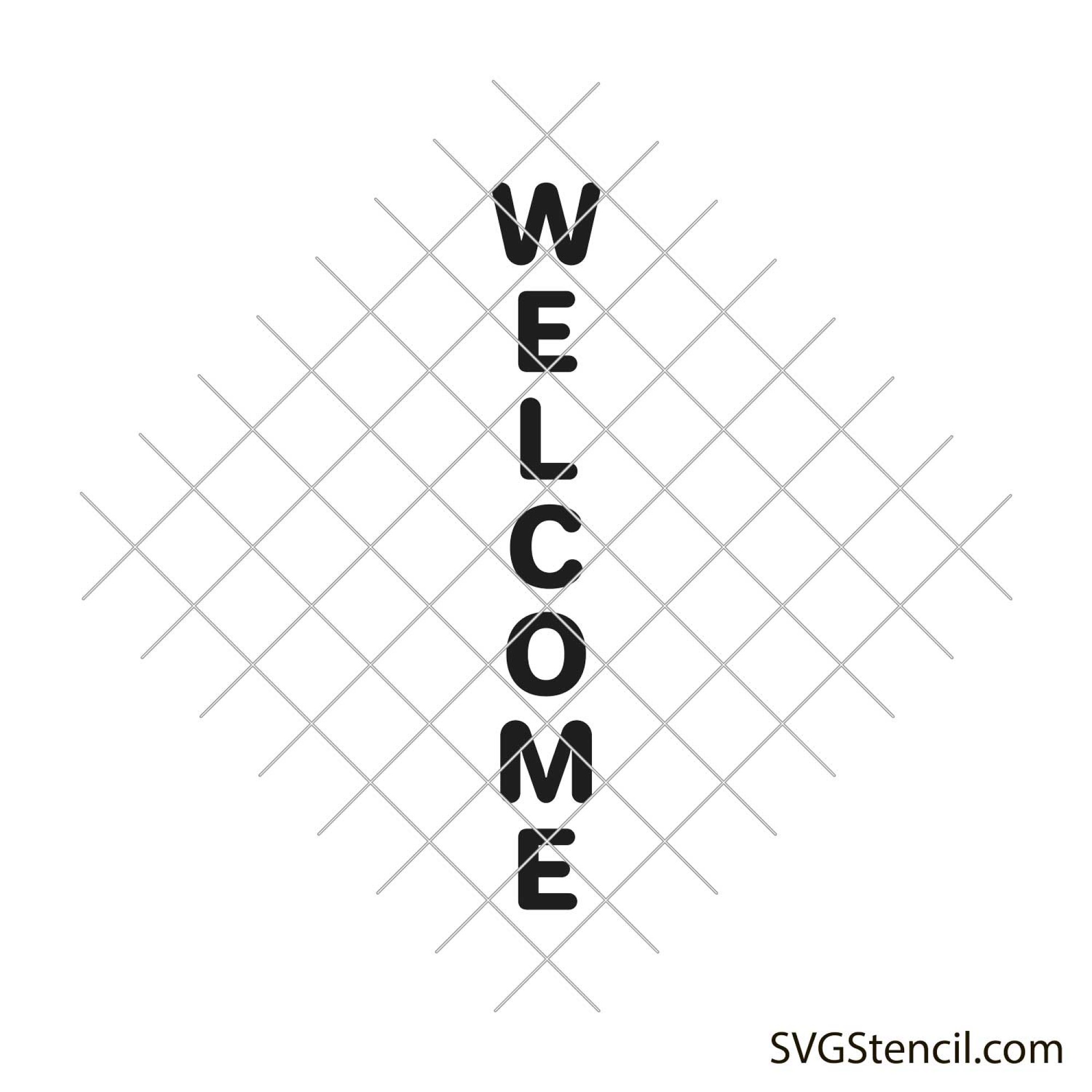 Welcome home svg | Vertical welcome svg | Door sign svg - SVGStencil