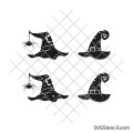 Witch hat with stars svg | Wizard hat svg