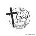 With god all things are possible svg